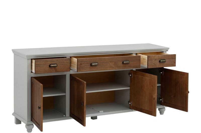 KANSAL Skänk 175x38 cm Grå/Brun - Förvaring - Förvaringsmöbler - Skänkar & sideboards