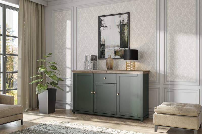 KENSTONE Sideboard 42x160 cm  Khaki/Natur - Förvaring - Förvaringsmöbler - Skänkar & sideboards