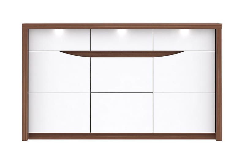 Keoisha Skänk 142x84 cm - Brun/Vit - Förvaring - Förvaringsmöbler - Skänkar & sideboards