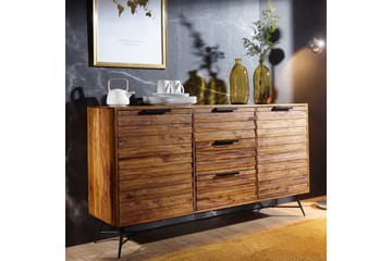 Kimbal Skänk 160x40 cm i Trä med Metallben - Brun - Förvaring - Förvaringsmöbler - Skänkar & sideboards