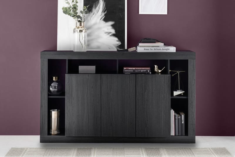 KNIPTON Sideboard 42x172x102 cm Svart - Förvaring - Förvaringsmöbler - Skänkar & sideboards