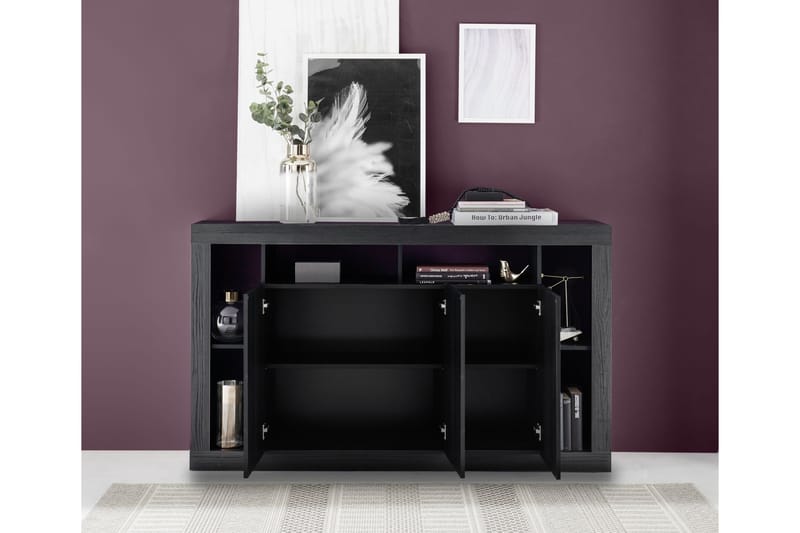 KNIPTON Sideboard 42x172x102 cm Svart - Förvaring - Förvaringsmöbler - Skänkar & sideboards