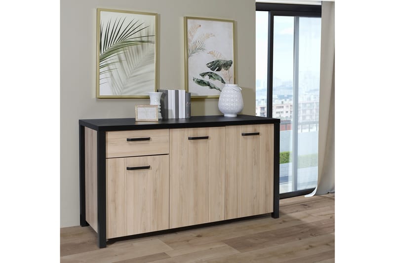 Konitsa Sideboard 52x160 cm - Brun/Svart - Förvaring - Förvaringsmöbler - Skänkar & sideboards