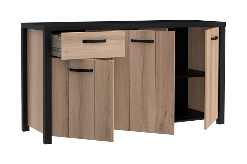 Konitsa Sideboard 52x160 cm - Brun/Svart - Förvaring - Förvaringsmöbler - Skänkar & sideboards