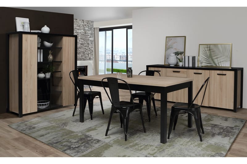 Konitsa Sideboard 52x160 cm - Brun/Svart - Förvaring - Förvaringsmöbler - Skänkar & sideboards