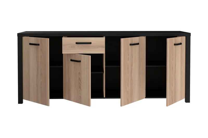 Konitsa Sideboard 52x210 cm - Brun/Svart - Förvaring - Förvaringsmöbler - Skänkar & sideboards