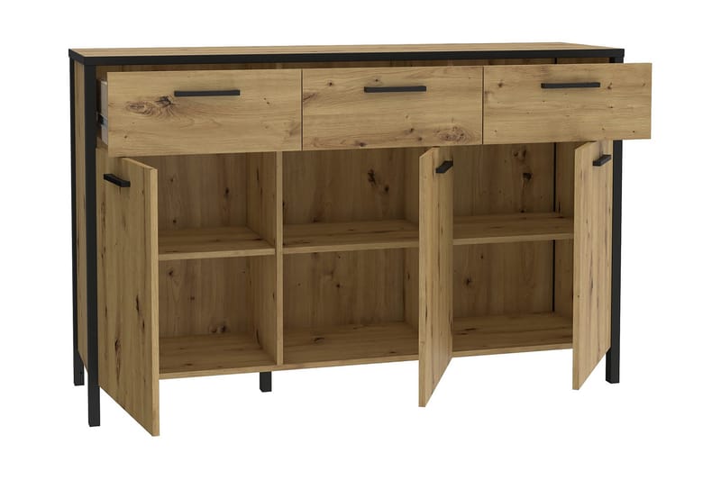 Koufalia Sideboard 40x140 cm - Brun/Svart - Förvaring - Förvaringsmöbler - Skänkar & sideboards