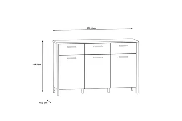 Koufalia Sideboard 40x140 cm - Brun/Svart - Förvaring - Förvaringsmöbler - Skänkar & sideboards