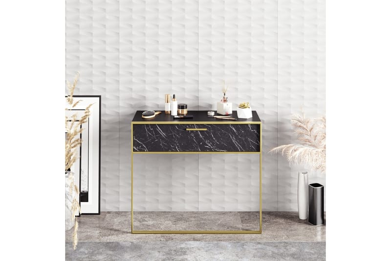 LANGSTRAAT Sideboard 90 cm Guld/Svart - Förvaring - Förvaringsmöbler - Skänkar & sideboards