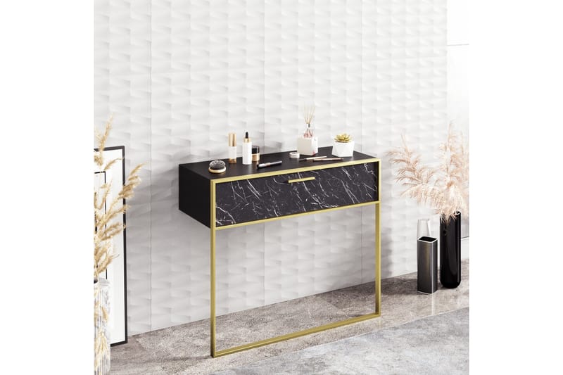 LANGSTRAAT Sideboard 90 cm Guld/Svart - Förvaring - Förvaringsmöbler - Skänkar & sideboards