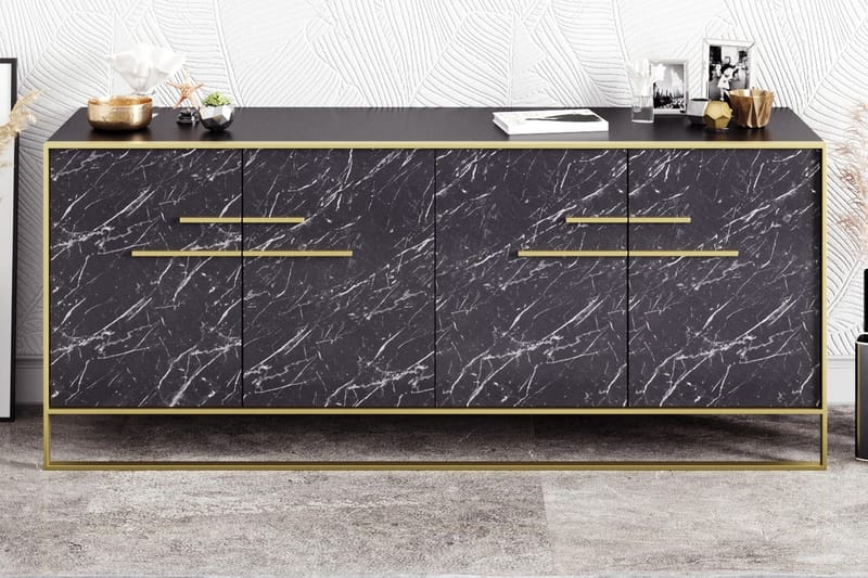 LANGSTRAAT Sidobord 180 cm Guld/Svart - Förvaring - Förvaringsmöbler - Skänkar & sideboards