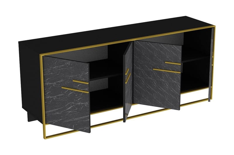 LANGSTRAAT Sidobord 180 cm Guld/Svart - Förvaring - Förvaringsmöbler - Skänkar & sideboards