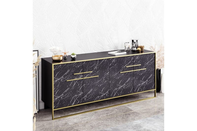 LANGSTRAAT Sidobord 180 cm Guld/Svart - Förvaring - Förvaringsmöbler - Skänkar & sideboards