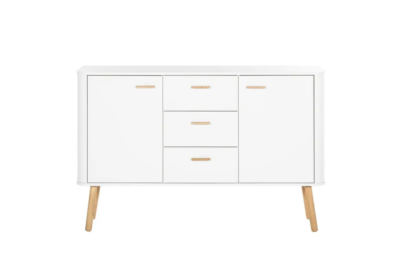 Lausanne Sideboard 136x40 cm - Vit/Natur - Förvaring - Förvaringsmöbler - Skänkar & sideboards