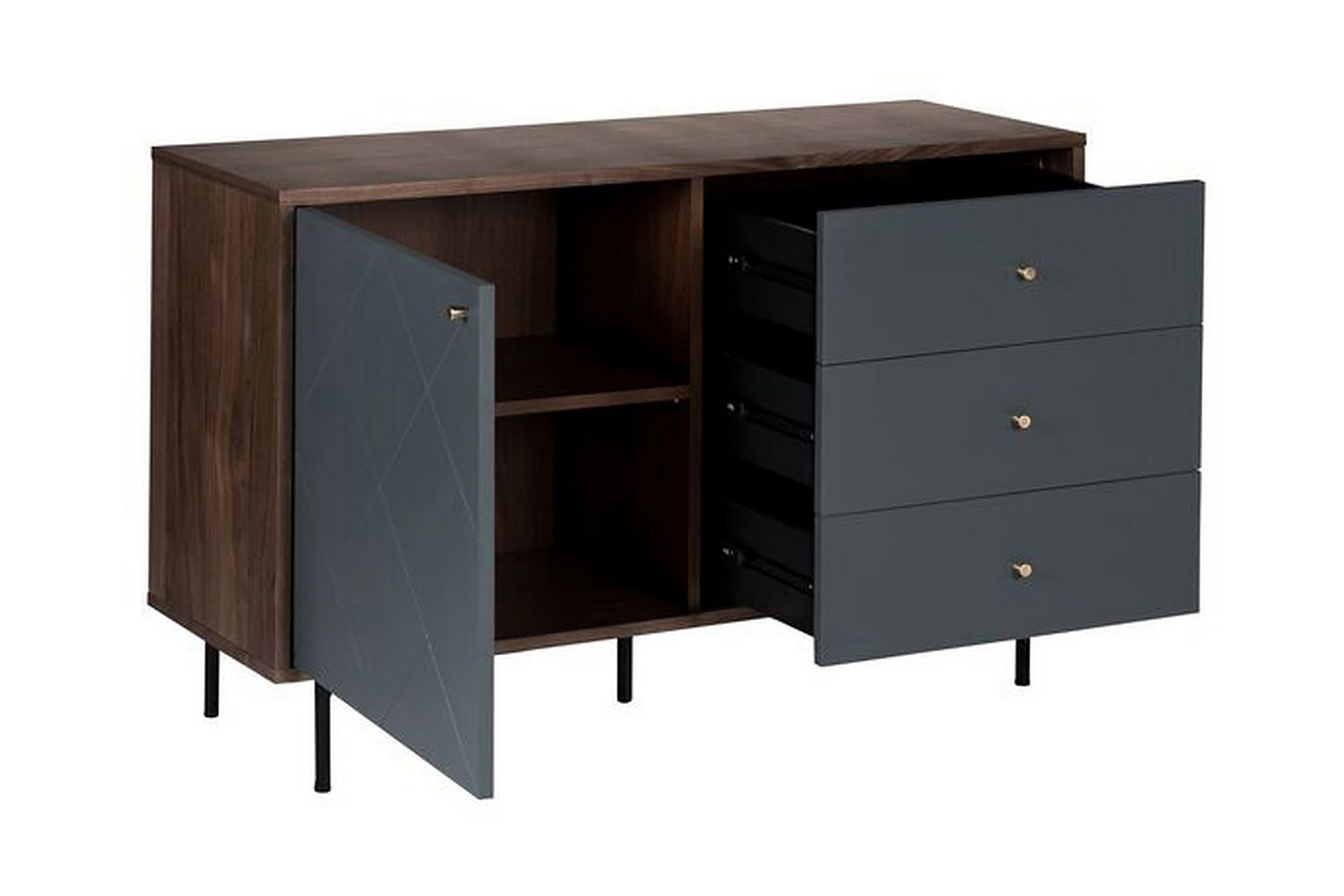 LECLERC Skänk Grå - Förvaring - Förvaringsmöbler - Skänkar & sideboards