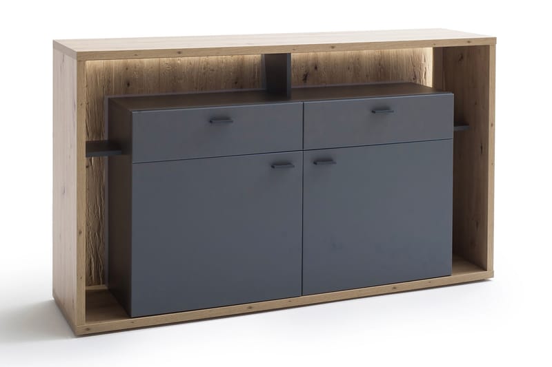 LEMOORE Sideboard 40x156 cm Grå/Natur - Skänkar & sideboards