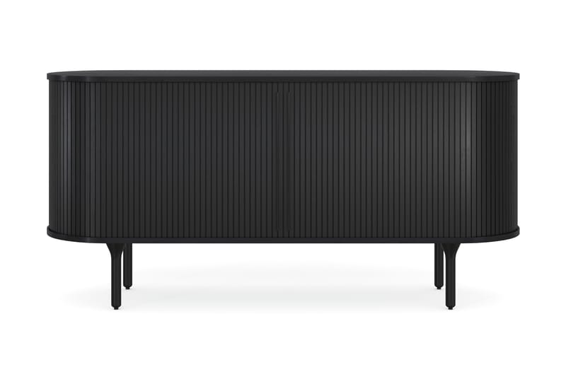 LENOIR Sideboard 150x45 cm Massiv Ek Svart - Skänkar & sideboards