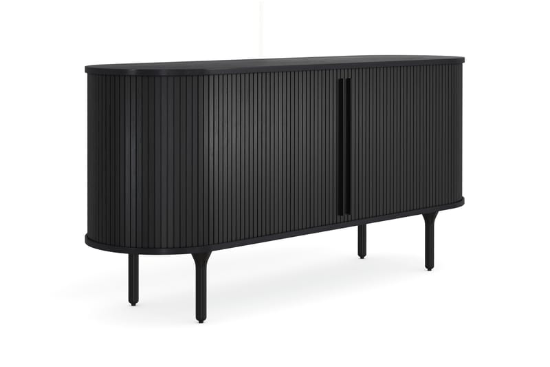 LENOIR Sideboard 150x45 cm Massiv Ek Svart - Skänkar & sideboards