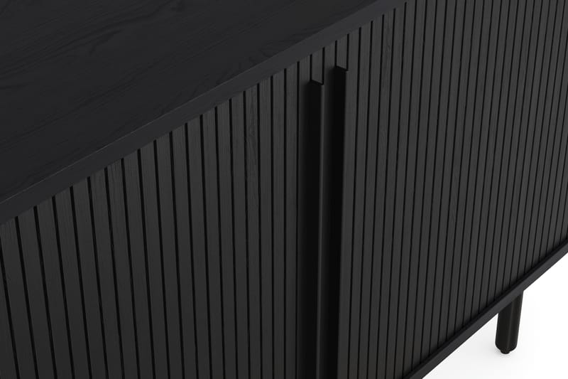 LENOIR Sideboard 150x45 cm Massiv Ek Svart - Skänkar & sideboards