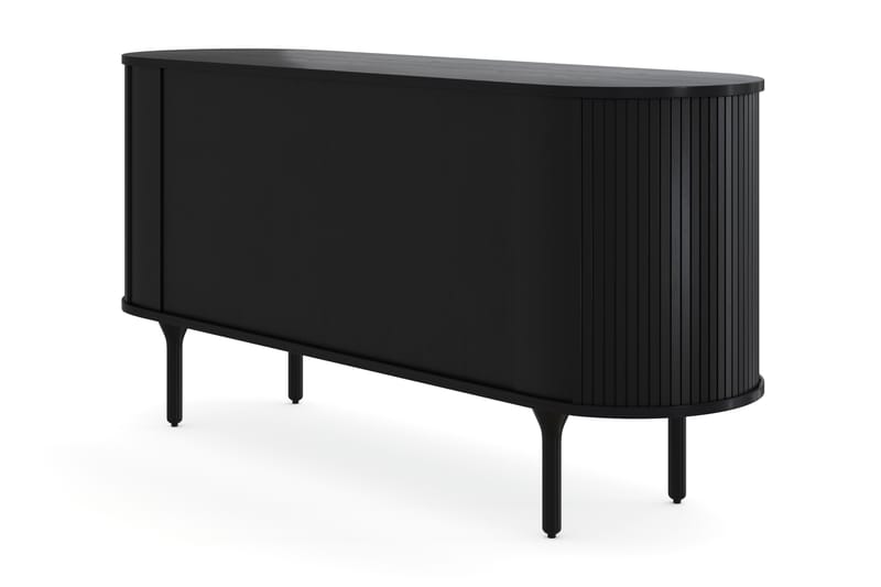 LENOIR Sideboard 150x45 cm Massiv Ek Svart - Skänkar & sideboards