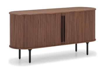 LENOIR Sideboard 150x45 cm Massiv Valnöt Brun