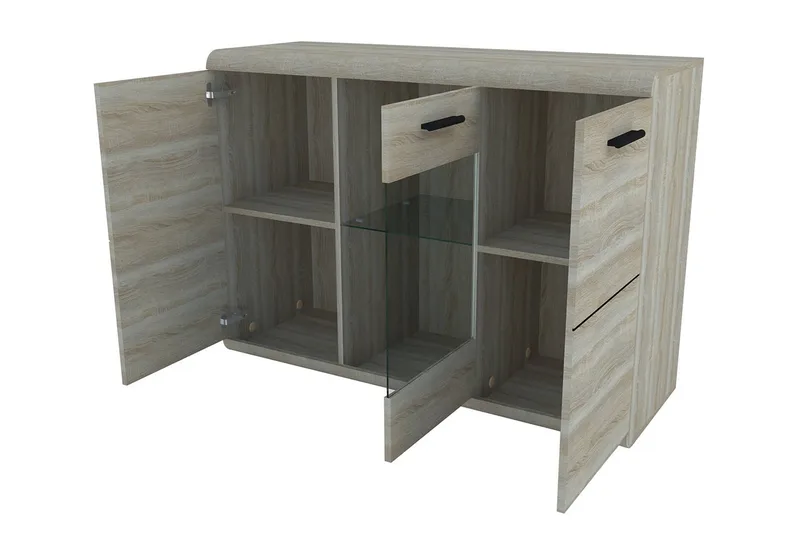 Link Skänk 120x42x87 cm - Beige/Grå - Förvaring - Förvaringsmöbler - Skänkar & sideboards