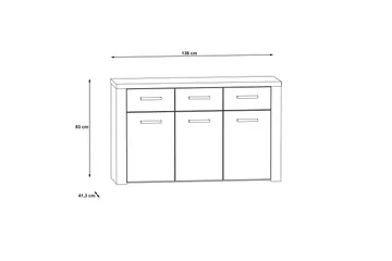 Loannia Sideboard 41x136 cm - Brun - Förvaring - Förvaringsmöbler - Skänkar & sideboards