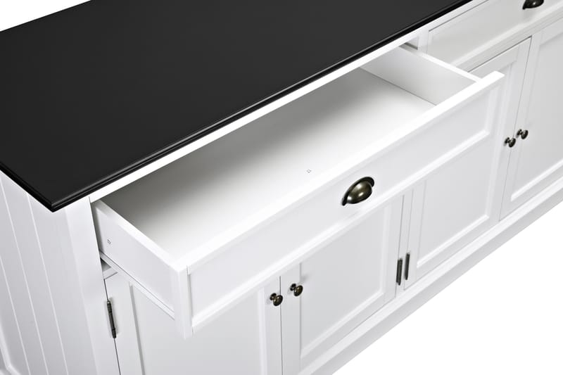MACKAY Skänk 170 4 Dörrar 2 Lådor Vit/Svart - Förvaring - Förvaringsmöbler - Skänkar & sideboards