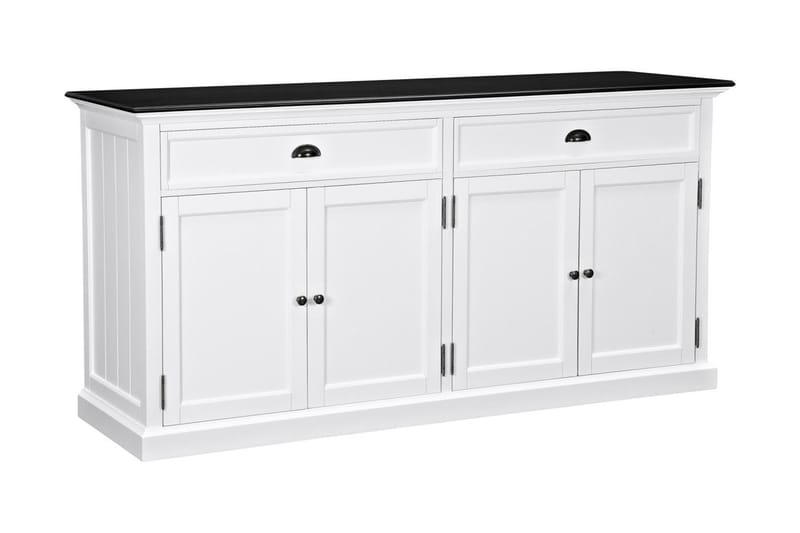 MACKAY Skänk 170 4 Dörrar 2 Lådor Vit/Svart - Skänkar & sideboards