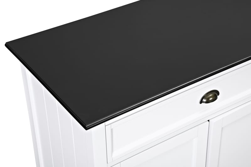 MACKAY Skänk 170 4 Dörrar 2 Lådor Vit/Svart - Förvaring - Förvaringsmöbler - Skänkar & sideboards