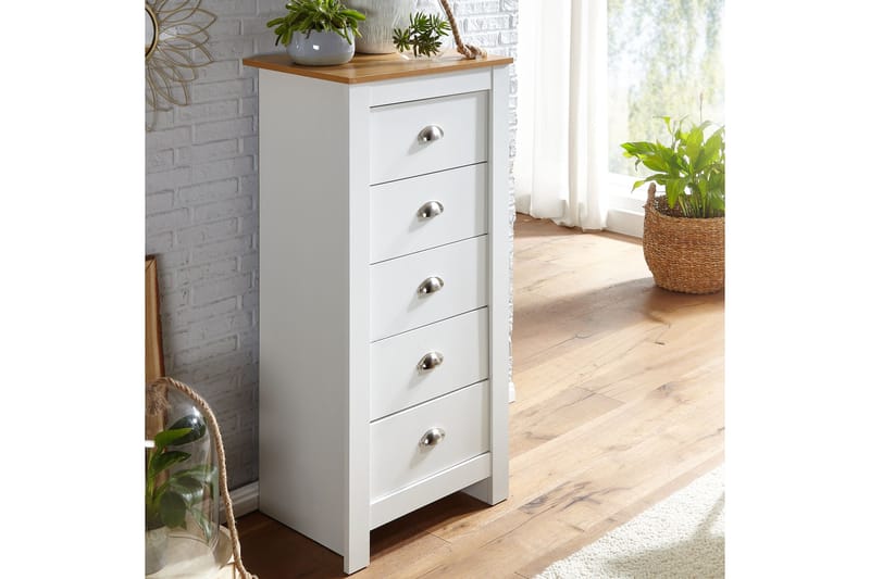 MAZI Sideboard 39 cm Rektangulär Vit/Natur - Förvaring - Förvaringsmöbler - Skänkar & sideboards