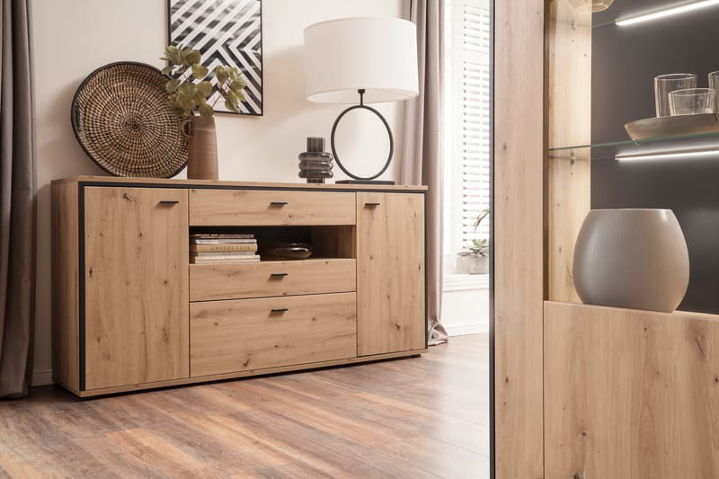 MEDICA Sidobord 183 cm Ek|Antracit - Förvaring - Förvaringsmöbler - Skänkar & sideboards