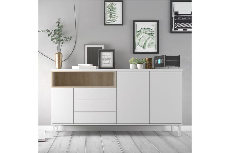 MELE Skänk 176 Vit/Brun - Förvaring - Förvaringsmöbler - Skänkar & sideboards
