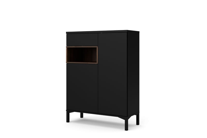 MELE Skänk 89 Svart/Valnöt - Förvaring - Förvaringsmöbler - Skänkar & sideboards