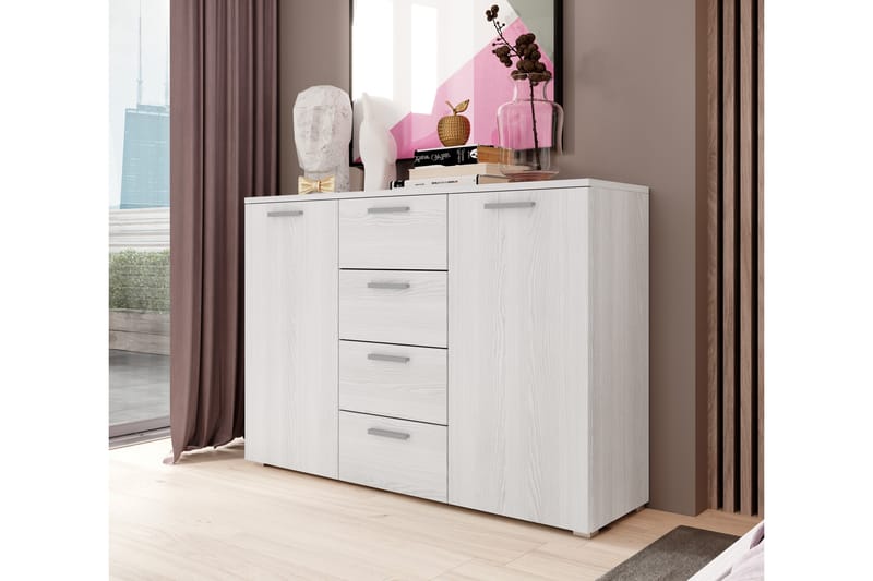 MEMSE Sideboard 38x132 cm Askgrå/Vit - Förvaring - Förvaringsmöbler - Skänkar & sideboards