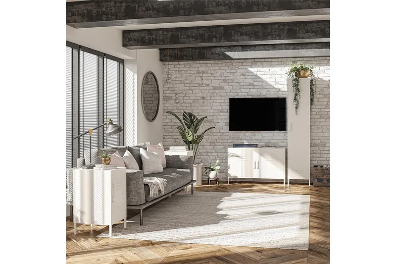 Mission District Skänk 100x40 cm Vit - Dorel Home - Förvaring - Förvaringsmöbler - Skänkar & sideboards