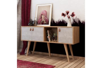 Mod Skänk 140 cm i Målat Trä - Vit|Brun - Förvaring - Förvaringsmöbler - Skänkar & sideboards