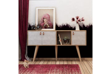 Mod Skänk 140 cm i Målat Trä - Vit|Brun - Förvaring - Förvaringsmöbler - Skänkar & sideboards