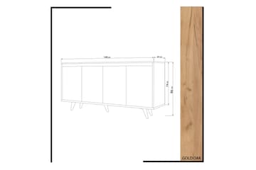 Mod Skänk i Trä - Vit|Brun - Förvaring - Förvaringsmöbler - Skänkar & sideboards