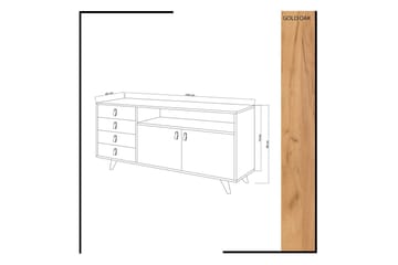 Mod Skänk i Trä - Vit|Brun - Förvaring - Förvaringsmöbler - Skänkar & sideboards
