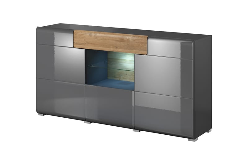 MOKKIRA Sideboard 39x159 cm  Antracit/Natur - Förvaring - Förvaringsmöbler - Skänkar & sideboards