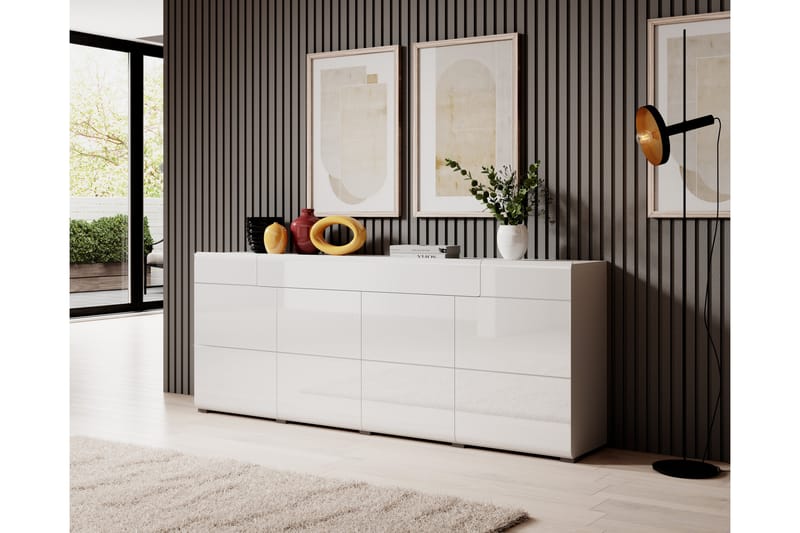 MOKKIRA Sideboard 39x208 cm Vit - Förvaring - Förvaringsmöbler - Skänkar & sideboards