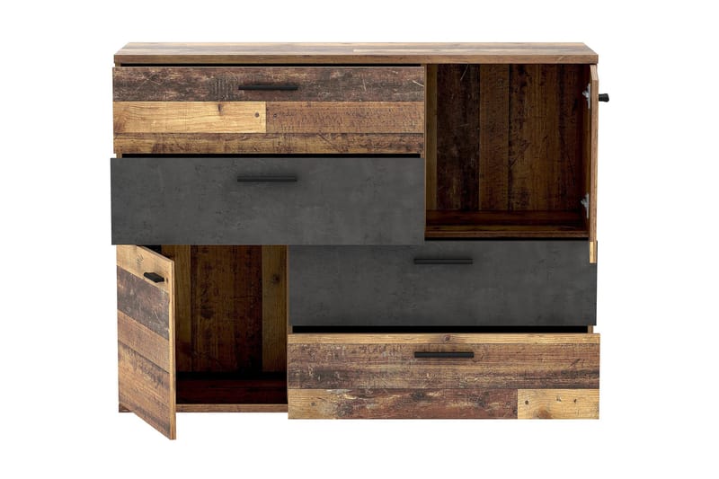 Moncerat Skänk 125x96 cm - Grå/Brun - Förvaring - Förvaringsmöbler - Skänkar & sideboards