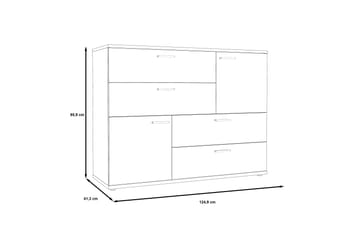 Moncerat Skänk 125x96 cm - Grå/Brun - Förvaring - Förvaringsmöbler - Skänkar & sideboards