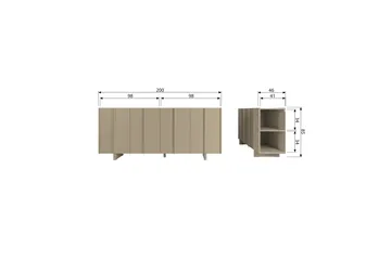 Morya Skänk 200 cm - Brun - Förvaring - Förvaringsmöbler - Skänkar & sideboards