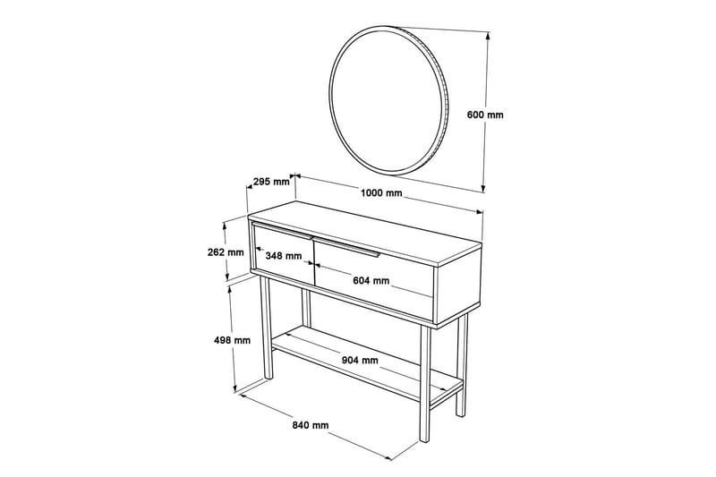 Muttun Skänk 100 cm - Valnöt - Förvaring - Förvaringsmöbler - Skänkar & sideboards