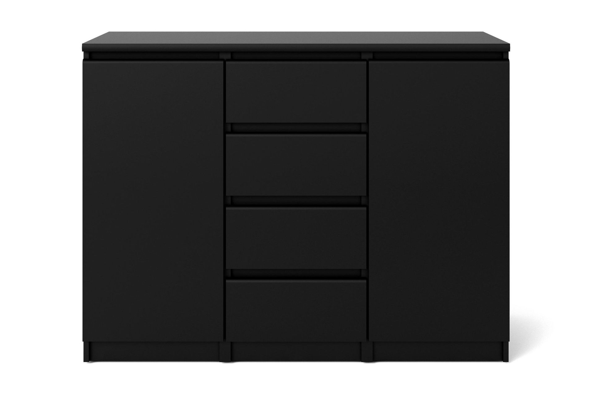 Naia Sk&auml;nk med 2 D&ouml;rrar + 4 L&aring;dor - Mattsvart