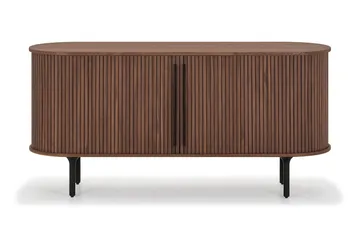 Noira Smalt Sideboard Ribbad Valnöt 150x45 cm - Valnöt / Brun - Förvaring - Förvaringsmöbler - Skänkar & sideboards