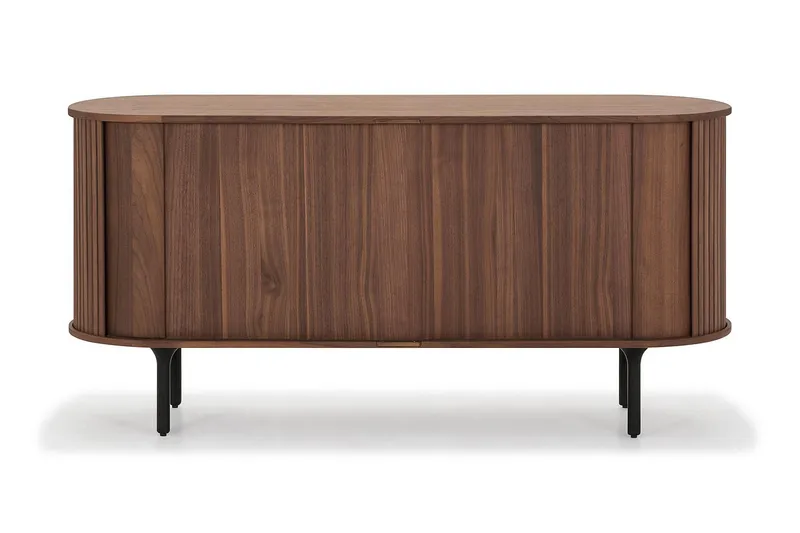 Noira Smalt Sideboard Ribbad Valnöt 150x45 cm - Valnöt / Brun - Förvaring - Förvaringsmöbler - Skänkar & sideboards