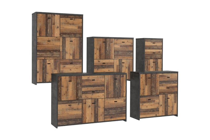 NORBRIDGE Sidobord 114 cm Grå/Brun - Grå/Brun - Möbler - Vardagsrum - Soffbord & vardagsrumsbord - Brickbord